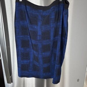 Hugo Boss Blue and Black Pencil Skirt